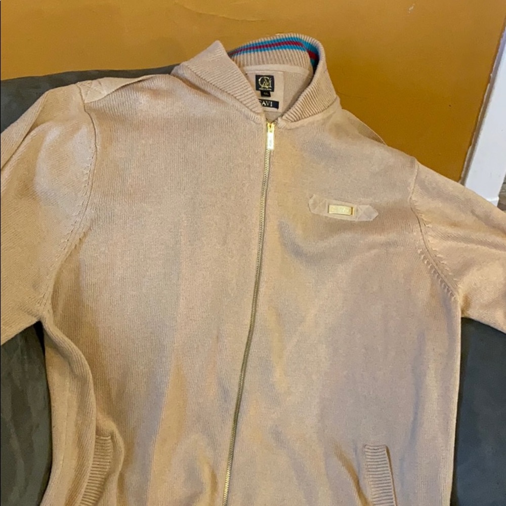 Designer zip up sweater
